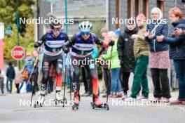 13.10.2024, Oberhof, Germany (GER): Jenny Nowak (GER), Cindy Haasch (GER), (l-r)  - German Championships Nordic Combined men and women, team sprint  HS100/9km women, Oberhof (GER). www.nordicfocus.com. © Volk/NordicFocus. Every downloaded picture is fee-liable.