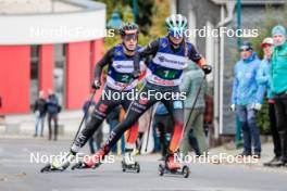 13.10.2024, Oberhof, Germany (GER): Jenny Nowak (GER), Cindy Haasch (GER), (l-r)  - German Championships Nordic Combined men and women, team sprint  HS100/9km women, Oberhof (GER). www.nordicfocus.com. © Volk/NordicFocus. Every downloaded picture is fee-liable.