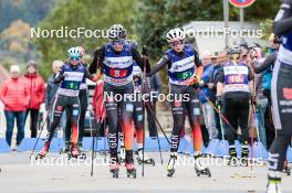 13.10.2024, Oberhof, Germany (GER): Trine Goepfert (GER), Sofia Eggensberger (GER), (l-r)  - German Championships Nordic Combined men and women, team sprint  HS100/9km women, Oberhof (GER). www.nordicfocus.com. © Volk/NordicFocus. Every downloaded picture is fee-liable.