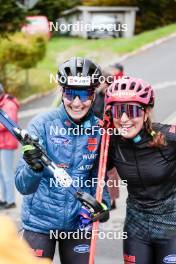 13.10.2024, Oberhof, Germany (GER): Svenja Wuerth (GER), Nathalie Armbruster (GER), (l-r)  - German Championships Nordic Combined men and women, team sprint  HS100/9km women, Oberhof (GER). www.nordicfocus.com. © Volk/NordicFocus. Every downloaded picture is fee-liable.