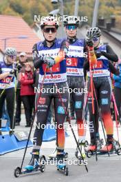 13.10.2024, Oberhof, Germany (GER): Maria Gerboth (GER), Svenja Wuerth (GER), (l-r) - German Championships Nordic Combined men and women, team sprint  HS100/9km women, Oberhof (GER). www.nordicfocus.com. © Volk/NordicFocus. Every downloaded picture is fee-liable.