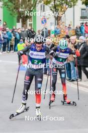 13.10.2024, Oberhof, Germany (GER): Jenny Nowak (GER), Cindy Haasch (GER), (l-r)  - German Championships Nordic Combined men and women, team sprint  HS100/9km women, Oberhof (GER). www.nordicfocus.com. © Volk/NordicFocus. Every downloaded picture is fee-liable.