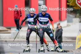 13.10.2024, Oberhof, Germany (GER): Sofia Eggensberger (GER), Magdalena Burger (GER), (l-r)  - German Championships Nordic Combined men and women, team sprint  HS100/9km women, Oberhof (GER). www.nordicfocus.com. © Volk/NordicFocus. Every downloaded picture is fee-liable.