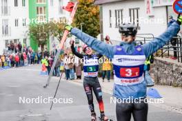 13.10.2024, Oberhof, Germany (GER): Nathalie Armbruster (GER), Svenja Wuerth (GER), (l-r)  - German Championships Nordic Combined men and women, team sprint  HS100/9km women, Oberhof (GER). www.nordicfocus.com. © Volk/NordicFocus. Every downloaded picture is fee-liable.