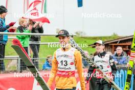 28.09.2024, Hinzenbach, Austria (AUT): Andreas Wellinger (GER), Daniel Tschofenig (AUT), (l-r)  - Summer Grand Prix ski jumping, individual HS90, Hinzenbach (AUT). www.nordicfocus.com. © Volk/NordicFocus. Every downloaded picture is fee-liable