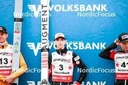 28.09.2024, Hinzenbach, Austria (AUT): Andreas Wellinger (GER), Daniel Tschofenig (AUT), Jan Hoerl (AUT), (l-r)  - Summer Grand Prix ski jumping, individual HS90, Hinzenbach (AUT). www.nordicfocus.com. © Volk/NordicFocus. Every downloaded picture is fee-liable