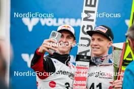 28.09.2024, Hinzenbach, Austria (AUT): Daniel Tschofenig (AUT), Jan Hoerl (AUT), (l-r)  - Summer Grand Prix ski jumping, individual HS90, Hinzenbach (AUT). www.nordicfocus.com. © Volk/NordicFocus. Every downloaded picture is fee-liable