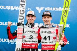 28.09.2024, Hinzenbach, Austria (AUT): Daniel Tschofenig (AUT), Jan Hoerl (AUT), (l-r)  - Summer Grand Prix ski jumping, individual HS90, Hinzenbach (AUT). www.nordicfocus.com. © Volk/NordicFocus. Every downloaded picture is fee-liable