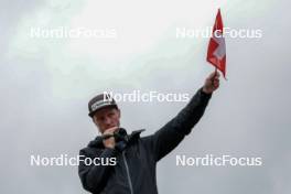 28.09.2024, Hinzenbach, Austria (AUT): Swiss Coach (SUI)  - Summer Grand Prix ski jumping, individual HS90, Hinzenbach (AUT). www.nordicfocus.com. © Volk/NordicFocus. Every downloaded picture is fee-liable