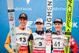 28.09.2024, Hinzenbach, Austria (AUT): Andreas Wellinger (GER), Daniel Tschofenig (AUT), Jan Hoerl (AUT), (l-r)  - Summer Grand Prix ski jumping, individual HS90, Hinzenbach (AUT). www.nordicfocus.com. © Volk/NordicFocus. Every downloaded picture is fee-liable