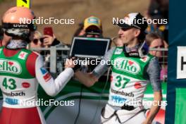 29.09.2024, Hinzenbach, Austria (AUT): Jan Hoerl (AUT), Daniel Tschofenig (AUT), (l-r)  - Summer Grand Prix ski jumping, individual HS90, Hinzenbach (AUT). www.nordicfocus.com. © Volk/NordicFocus. Every downloaded picture is fee-liable