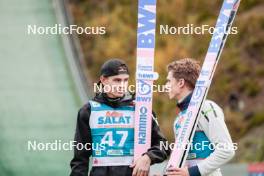 05.10.2024, Klingenthal, Germany (GER): Marius Lindvik (NOR), Halvor Egner Granerud (NOR), (l-r)  - Summer Grand Prix ski jumping men, individual HS140, Klingenthal (GER). www.nordicfocus.com. © Volk/NordicFocus. Every downloaded picture is fee-liable