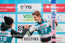 05.10.2024, Klingenthal, Germany (GER): Timi Zajc (SLO), Halvor Egner Granerud (NOR), (l-r)  - Summer Grand Prix ski jumping men, individual HS140, Klingenthal (GER). www.nordicfocus.com. © Volk/NordicFocus. Every downloaded picture is fee-liable