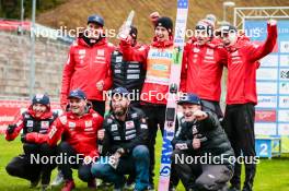 05.10.2024, Klingenthal, Germany (GER): Pawel Wasek (POL) and polish team  - Summer Grand Prix ski jumping men, individual HS140, Klingenthal (GER). www.nordicfocus.com. © Volk/NordicFocus. Every downloaded picture is fee-liable