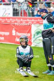 05.10.2024, Klingenthal, Germany (GER): Thea Minyan Bjoerseth (NOR), Silje Opseth (NOR), (l-r)  - Summer Grand Prix ski jumping women, individual HS140, Klingenthal (GER). www.nordicfocus.com. © Volk/NordicFocus. Every downloaded picture is fee-liable