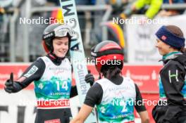 05.10.2024, Klingenthal, Germany (GER): Eirin Maria Kvandal (NOR), Thea Minyan Bjoerseth (NOR), Silje Opseth (NOR), (l-r)  - Summer Grand Prix ski jumping women, individual HS140, Klingenthal (GER). www.nordicfocus.com. © Volk/NordicFocus. Every downloaded picture is fee-liable