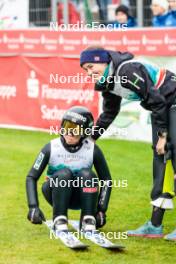 05.10.2024, Klingenthal, Germany (GER): Thea Minyan Bjoerseth (NOR), Silje Opseth (NOR), (l-r)  - Summer Grand Prix ski jumping women, individual HS140, Klingenthal (GER). www.nordicfocus.com. © Volk/NordicFocus. Every downloaded picture is fee-liable