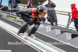 04.10.2024, Klingenthal, Germany (GER): Juliane Seyfarth (GER) - Summer Grand Prix ski jumping women, individual HS140, training, quali, Klingenthal (GER). www.nordicfocus.com. © Volk/NordicFocus. Every downloaded picture is fee-liable