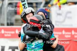 05.10.2024, Klingenthal, Germany (GER): Eirin Maria Kvandal (NOR), Thea Minyan Bjoerseth (NOR), Silje Opseth (NOR), (l-r)  - Summer Grand Prix ski jumping women, individual HS140, Klingenthal (GER). www.nordicfocus.com. © Volk/NordicFocus. Every downloaded picture is fee-liable