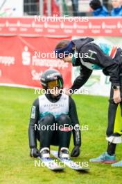 05.10.2024, Klingenthal, Germany (GER): Thea Minyan Bjoerseth (NOR), Silje Opseth (NOR), (l-r)  - Summer Grand Prix ski jumping women, individual HS140, Klingenthal (GER). www.nordicfocus.com. © Volk/NordicFocus. Every downloaded picture is fee-liable