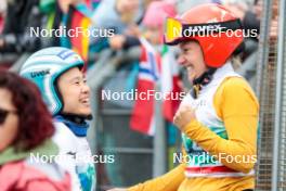 05.10.2024, Klingenthal, Germany (GER): Yuki Ito (JPN), Katharina Schmid (GER), (l-r)  - Summer Grand Prix ski jumping women, individual HS140, Klingenthal (GER). www.nordicfocus.com. © Volk/NordicFocus. Every downloaded picture is fee-liable