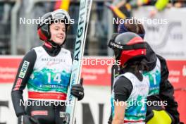 05.10.2024, Klingenthal, Germany (GER): Eirin Maria Kvandal (NOR), Thea Minyan Bjoerseth (NOR), Silje Opseth (NOR), (l-r)  - Summer Grand Prix ski jumping women, individual HS140, Klingenthal (GER). www.nordicfocus.com. © Volk/NordicFocus. Every downloaded picture is fee-liable