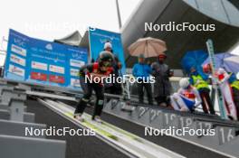 04.10.2024, Klingenthal, Germany (GER): Emma Chervet (FRA) - Summer Grand Prix ski jumping women, individual HS140, training, quali, Klingenthal (GER). www.nordicfocus.com. © Volk/NordicFocus. Every downloaded picture is fee-liable