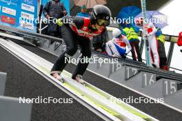 04.10.2024, Klingenthal, Germany (GER): Emma Chervet (FRA) - Summer Grand Prix ski jumping women, individual HS140, training, quali, Klingenthal (GER). www.nordicfocus.com. © Volk/NordicFocus. Every downloaded picture is fee-liable