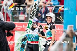 05.10.2024, Klingenthal, Germany (GER): Sara Takanashi (JPN), Kurumi Ichinohe (JPN), (l-r)  - Summer Grand Prix ski jumping women, individual HS140, Klingenthal (GER). www.nordicfocus.com. © Volk/NordicFocus. Every downloaded picture is fee-liable