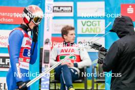 06.10.2024, Klingenthal, Germany (GER): Pawel Wasek (POL), Halvor Egner Granerud (NOR), (l-r)  - Summer Grand Prix ski jumping, mixed team HS140, Klingenthal (GER). www.nordicfocus.com. © Volk/NordicFocus. Every downloaded picture is fee-liable