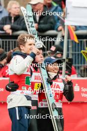 06.10.2024, Klingenthal, Germany (GER): Halvor Egner Granerud (NOR), Eirin Maria Kvandal (NOR), Thea Minyan Bjoerseth (NOR), (l-r)  - Summer Grand Prix ski jumping, mixed team HS140, Klingenthal (GER). www.nordicfocus.com. © Volk/NordicFocus. Every downloaded picture is fee-liable