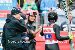 06.10.2024, Klingenthal, Germany (GER): Ari Repellin (FRA), Emma Chervet (FRA), Josephine Pagnier (FRA), Valentin Foubert (FRA), (l-r)  - Summer Grand Prix ski jumping, mixed team HS140, Klingenthal (GER). www.nordicfocus.com. © Volk/NordicFocus. Every downloaded picture is fee-liable