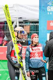 06.10.2024, Klingenthal, Germany (GER): Pius Paschke (GER), Selina Freitag (GER), (l-r)  - Summer Grand Prix ski jumping, mixed team HS140, Klingenthal (GER). www.nordicfocus.com. © Volk/NordicFocus. Every downloaded picture is fee-liable