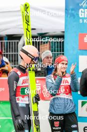 06.10.2024, Klingenthal, Germany (GER): Pius Paschke (GER), Selina Freitag (GER), (l-r)  - Summer Grand Prix ski jumping, mixed team HS140, Klingenthal (GER). www.nordicfocus.com. © Volk/NordicFocus. Every downloaded picture is fee-liable