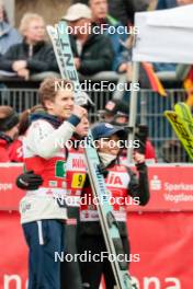 06.10.2024, Klingenthal, Germany (GER): Halvor Egner Granerud (NOR), Eirin Maria Kvandal (NOR), Thea Minyan Bjoerseth (NOR), (l-r)  - Summer Grand Prix ski jumping, mixed team HS140, Klingenthal (GER). www.nordicfocus.com. © Volk/NordicFocus. Every downloaded picture is fee-liable