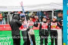 06.10.2024, Klingenthal, Germany (GER): Ryoyu Kobayashi (JPN), Ren Nikaido (JPN), Yuki Ito (JPN), Nozomi Maruyama (JPN), (l-r)  - Summer Grand Prix ski jumping, mixed team HS140, Klingenthal (GER). www.nordicfocus.com. © Volk/NordicFocus. Every downloaded picture is fee-liable