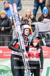 06.10.2024, Klingenthal, Germany (GER): Halvor Egner Granerud (NOR), Thea Minyan Bjoerseth (NOR), (l-r)  - Summer Grand Prix ski jumping, mixed team HS140, Klingenthal (GER). www.nordicfocus.com. © Volk/NordicFocus. Every downloaded picture is fee-liable