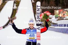 03.01.2024, Villach, Austria (AUT): Eva Pinkelnig (AUT) - FIS world cup ski jumping women, individual HS98, Villach (AUT). www.nordicfocus.com. © Barbieri/NordicFocus. Every downloaded picture is fee-liable.