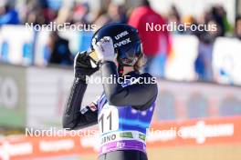 27.01.2024, Ljubno, Slovenia (SLO): Emma Chervet (FRA) - FIS world cup ski jumping women, individual HS94, Ljubno (SLO). www.nordicfocus.com. © Barbieri/NordicFocus. Every downloaded picture is fee-liable.