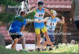 17.07.2024, Madona, Latvia (LAT): Stanislav Pilat (UKR), Stefano Epis (ITA) - FIS Rollerski World Cup, interval, Madona (LAT). www.nordicfocus.com. © Koksarovs/NordicFocus. Every downloaded picture is fee-liable.