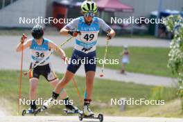 17.07.2024, Madona, Latvia (LAT): Maria Eugenia Boccardi (ITA), Rosa Zimare (GER) - FIS Rollerski World Cup, interval, Madona (LAT). www.nordicfocus.com. © Koksarovs/NordicFocus. Every downloaded picture is fee-liable.