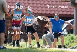 17.07.2024, Madona, Latvia (LAT): Indrikis Circens (LAT), Denys Muhotinov (UKR) - FIS Rollerski World Cup, interval, Madona (LAT). www.nordicfocus.com. © Koksarovs/NordicFocus. Every downloaded picture is fee-liable.