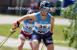 17.07.2024, Madona, Latvia (LAT): Anna Maria Ghiddi (ITA), Amelija Zake (LAT) - FIS Rollerski World Cup, interval, Madona (LAT). www.nordicfocus.com. © Koksarovs/NordicFocus. Every downloaded picture is fee-liable.