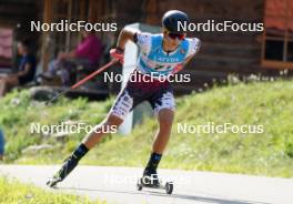 17.07.2024, Madona, Latvia (LAT): Davis Kalnins (LAT) - FIS Rollerski World Cup, interval, Madona (LAT). www.nordicfocus.com. © Koksarovs/NordicFocus. Every downloaded picture is fee-liable.