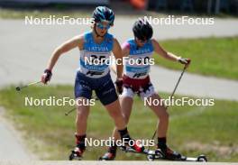 17.07.2024, Madona, Latvia (LAT): Anna Maria Ghiddi (ITA), Amelija Zake (LAT) - FIS Rollerski World Cup, interval, Madona (LAT). www.nordicfocus.com. © Koksarovs/NordicFocus. Every downloaded picture is fee-liable.