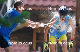 17.07.2024, Madona, Latvia (LAT): Stanislav Pilat (UKR), Stefano Epis (ITA) - FIS Rollerski World Cup, interval, Madona (LAT). www.nordicfocus.com. © Koksarovs/NordicFocus. Every downloaded picture is fee-liable.