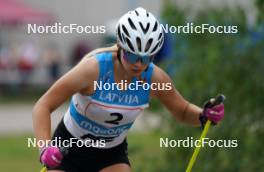 17.07.2024, Madona, Latvia (LAT): Lasma Bekere (LAT) - FIS Rollerski World Cup, interval, Madona (LAT). www.nordicfocus.com. © Koksarovs/NordicFocus. Every downloaded picture is fee-liable.