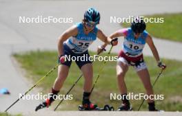 17.07.2024, Madona, Latvia (LAT): Anna Maria Ghiddi (ITA), Amelija Zake (LAT) - FIS Rollerski World Cup, interval, Madona (LAT). www.nordicfocus.com. © Koksarovs/NordicFocus. Every downloaded picture is fee-liable.