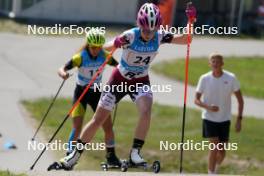 17.07.2024, Madona, Latvia (LAT): Linda Kaparkaleja (LAT) - FIS Rollerski World Cup, interval, Madona (LAT). www.nordicfocus.com. © Koksarovs/NordicFocus. Every downloaded picture is fee-liable.