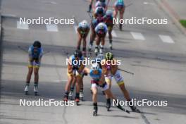 21.07.2024, Madona, Latvia (LAT): Patricija Eiduka (LAT), Linn Soemskar (SWE) - FIS Rollerski World Cup, mass, Madona (LAT). www.nordicfocus.com. © Koksarovs/NordicFocus. Every downloaded picture is fee-liable.